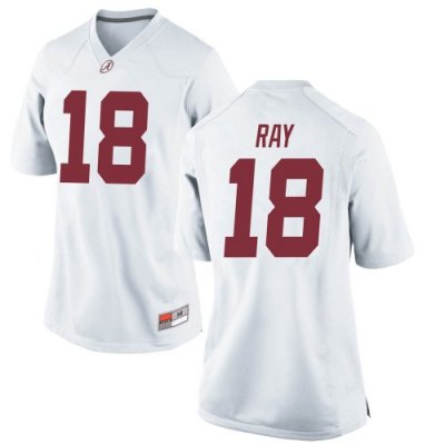 Women's Alabama Crimson Tide #18 LaBryan Ray White Game NCAA College Football Jersey 2403FHZE3